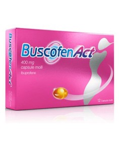 Buscofen Act 400 mg Ibuprofene Analgesico 12 Capsule Molli